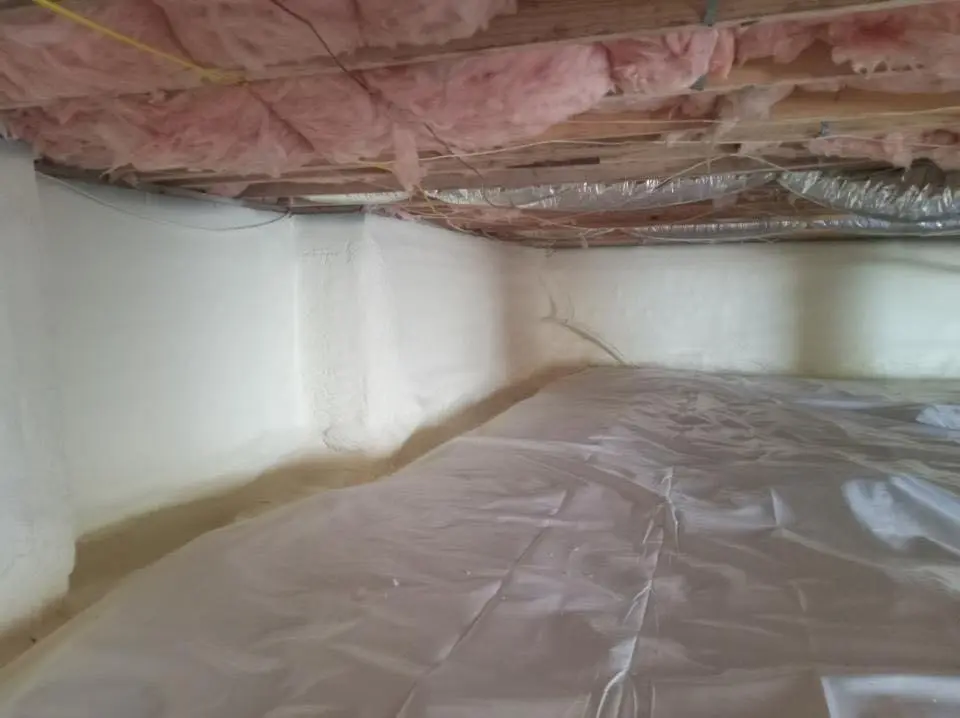 Crawl space encapsulation with closed-cell spray foam for Roof Waterproofing in Niagara Falls